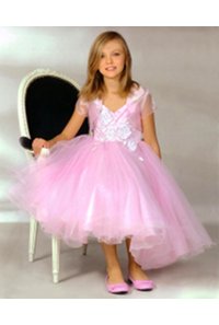 Robe tule aux roses